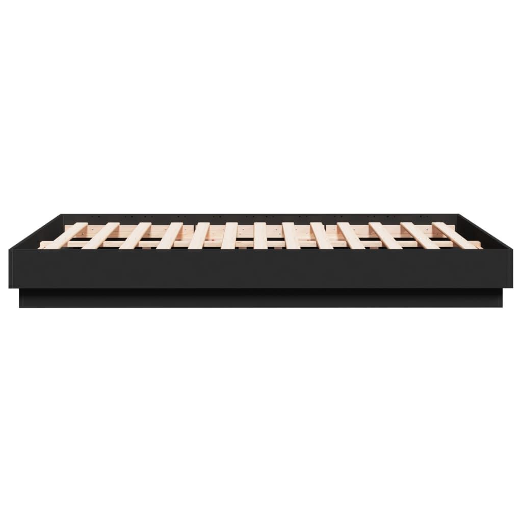 Bed Frame with LED Lights Black 135x190 cm Price