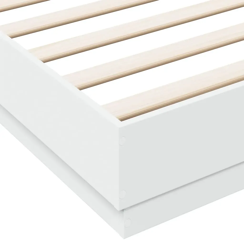 Bed Frame without Mattress White 183x203 cm King Price