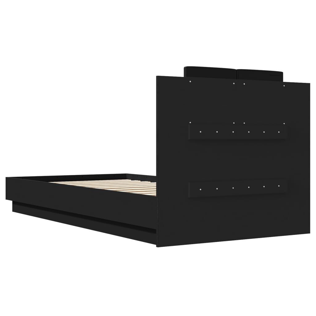 Bed Frame without Mattress Black 90x190 cm Price
