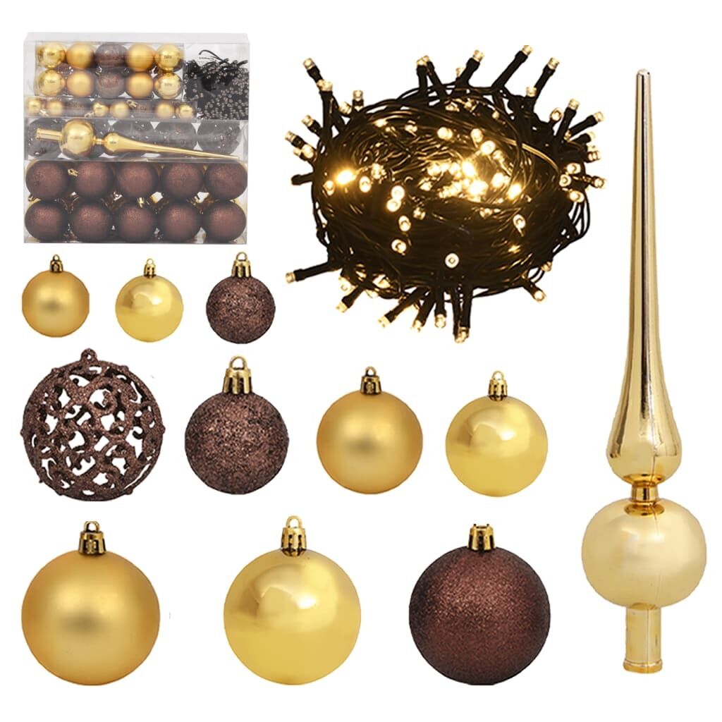 Slim Christmas Tree 300 LEDs & Ball Set & Flocked Snow 300 cm Price