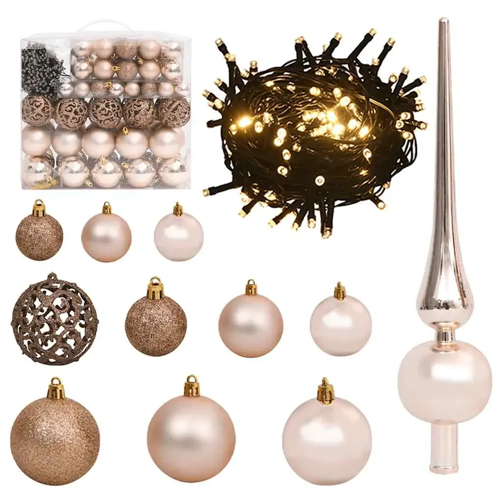 Slim Christmas Tree 300 LEDs & Ball Set & Flocked Snow 270 cm Price