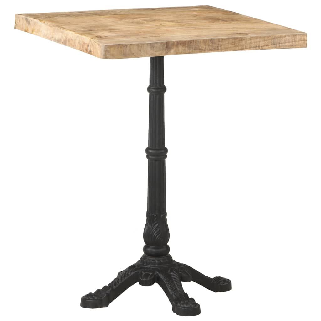Bistro Table 60x60x77 cm Rough Mango Wood Price