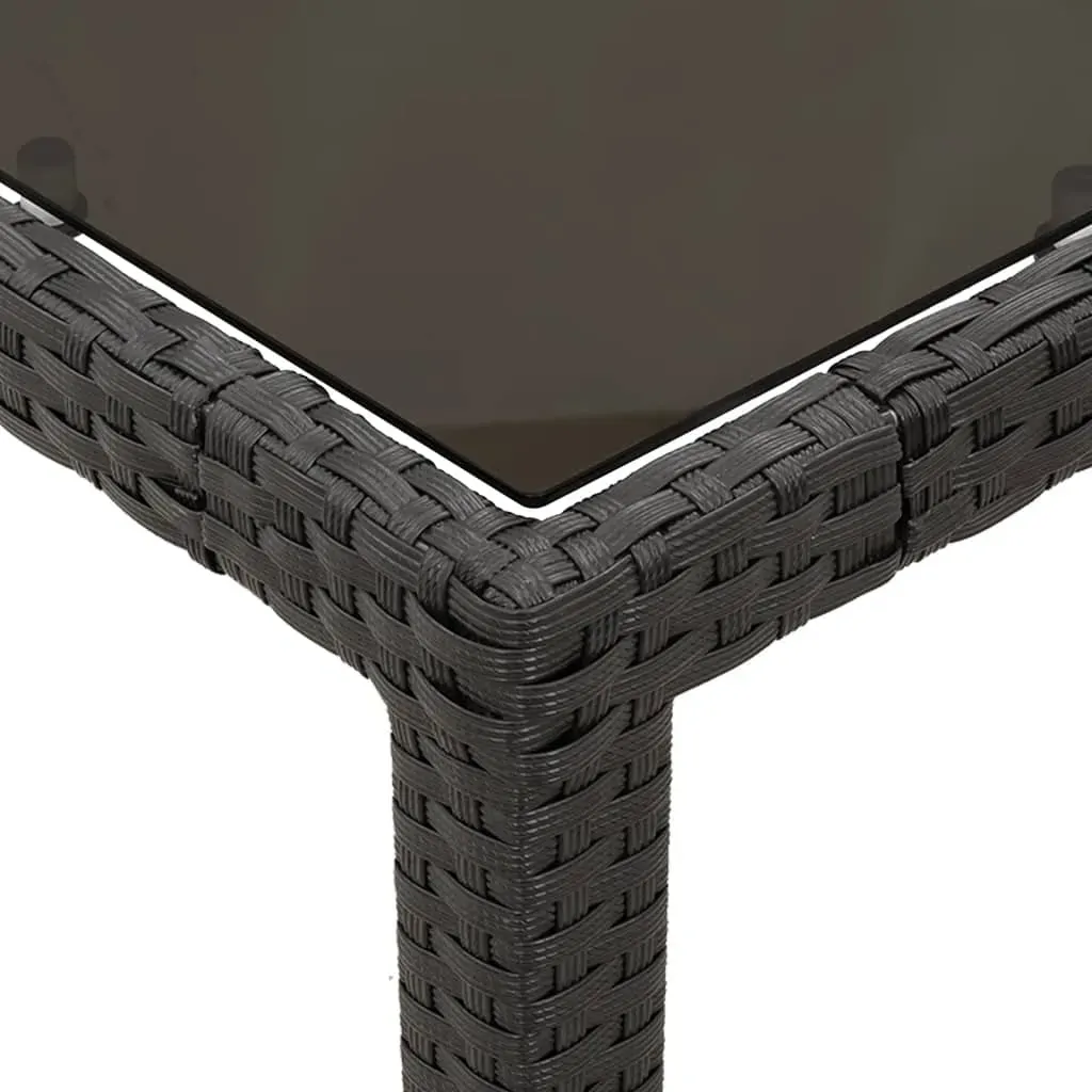 5 Piece Garden Dining Set with Cushions Black Poly Rattan Price