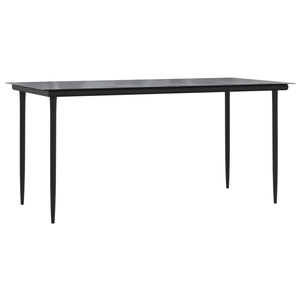 5 Piece Garden Dining Set with Cushions Black Poly Rattan Price