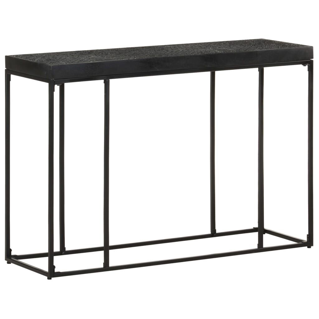 Console Table Black 110x35x76 cm Solid Acacia and Mango Wood Price
