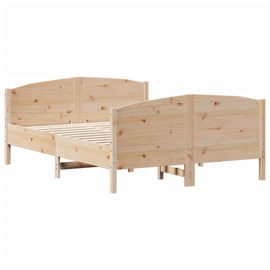 Bed Frame without Mattress 150x200 cm Solid Wood Pine Price
