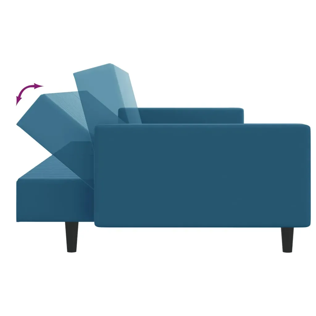 2 Piece Sofa Set Blue Velvet Price