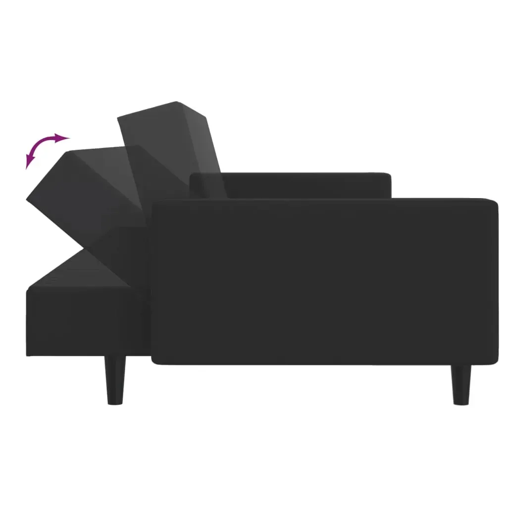 2 Piece Sofa Set Black Velvet Price