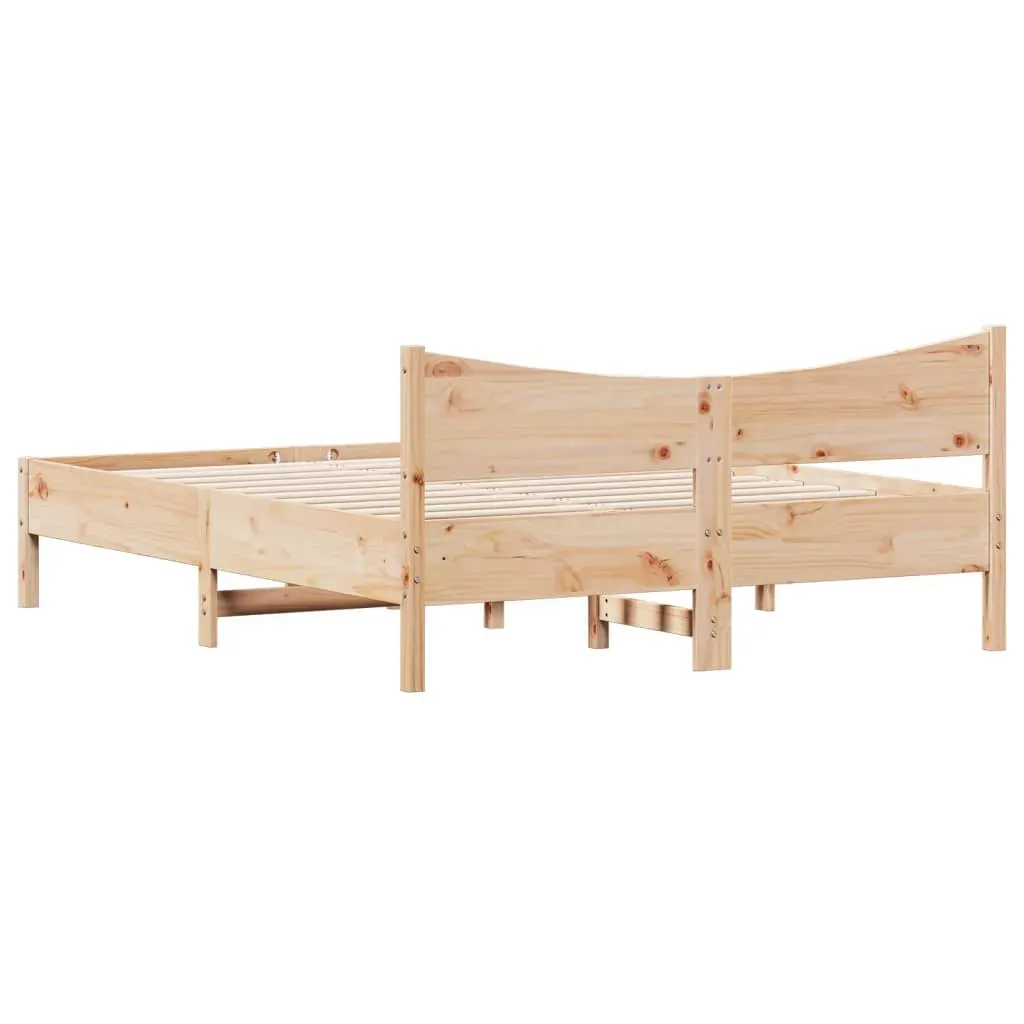 Bed Frame without Mattress 150x200 cm Solid Wood Pine Price