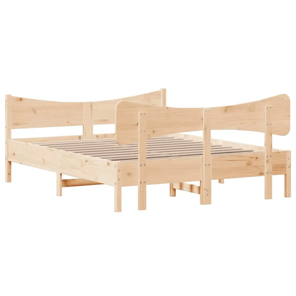 Bed Frame without Mattress 150x200 cm Solid Wood Pine Price