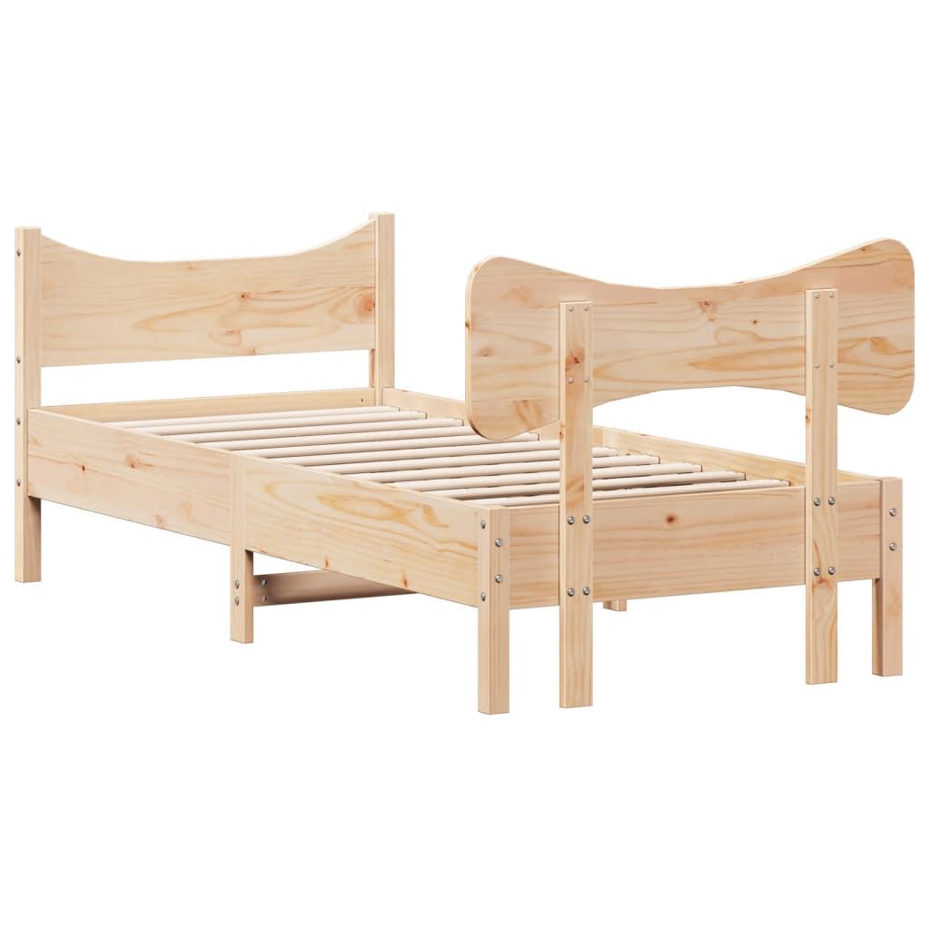 Bed Frame without Mattress 90x190 cm Solid Wood Pine Price