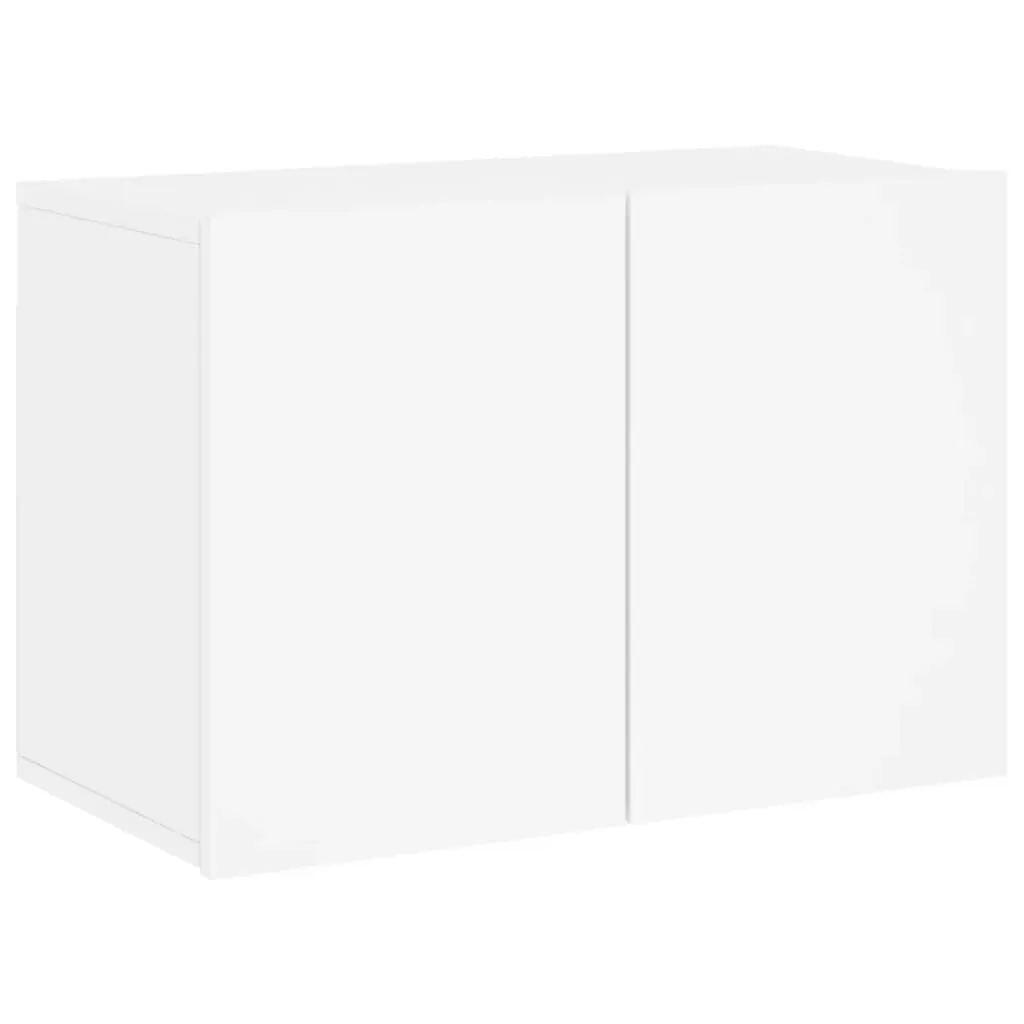 6 Piece TV Wall Units White Engineered Wood Price