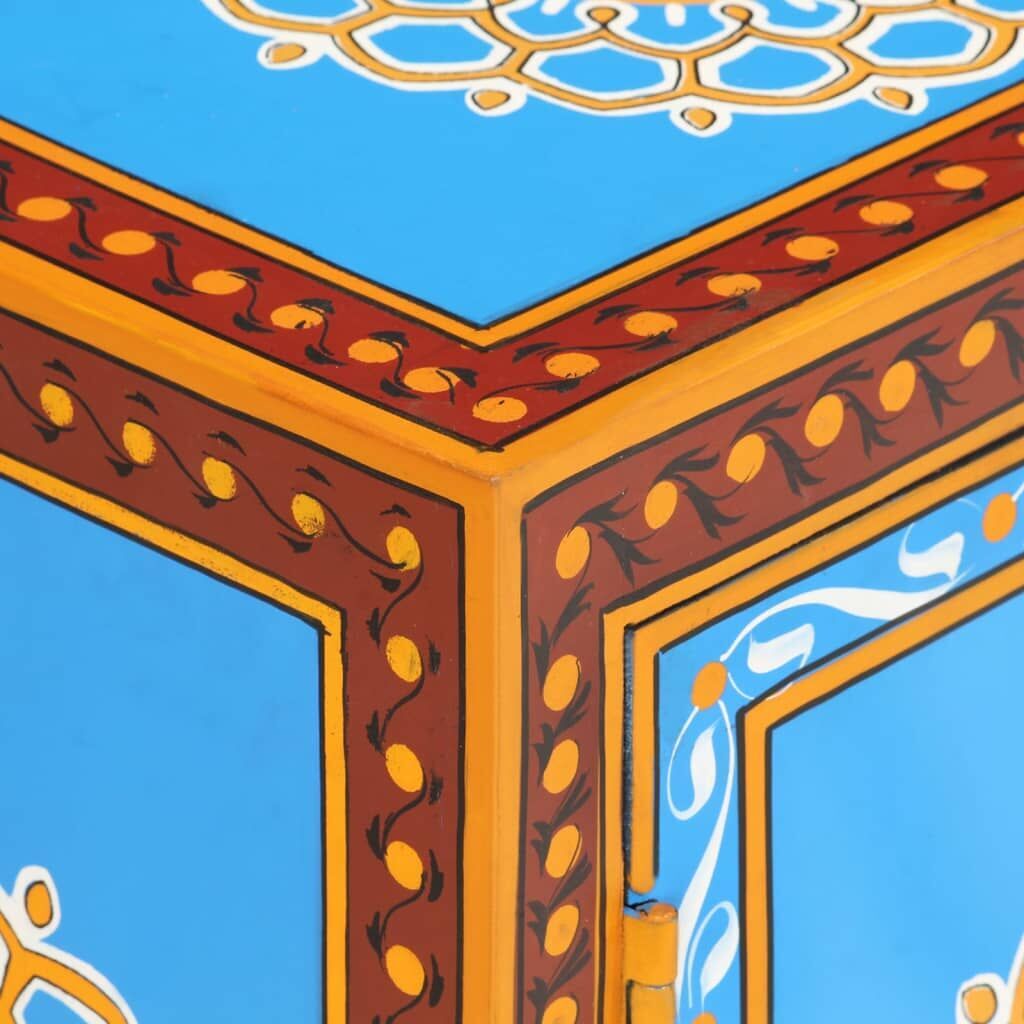 Hand Painted Bedside Cabinet 40x30x50 cm Solid Mango Wood Price