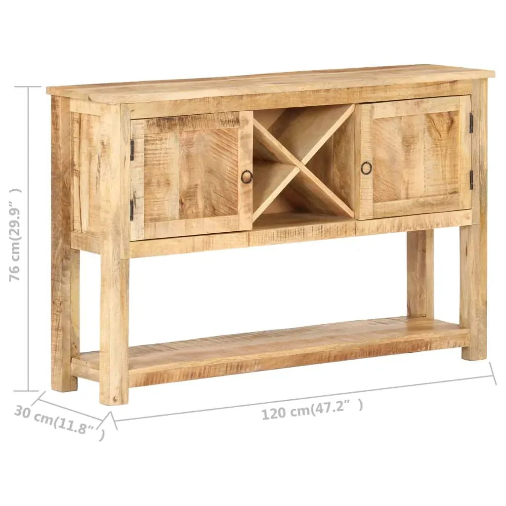 Sideboard 120x30x76 cm Rough Mango Wood Price