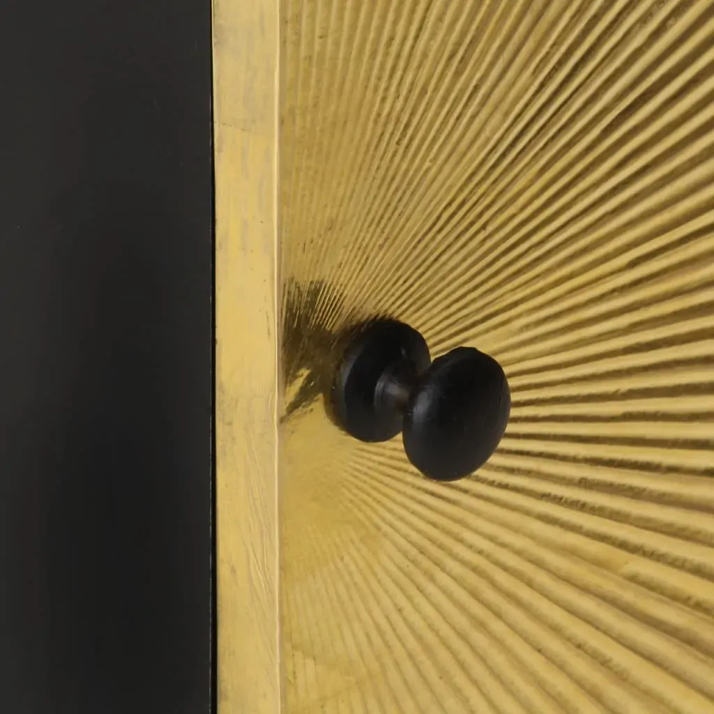 Bedside Cabinet with Brass Front 40x30x50 cm Solid Mango Wood Price