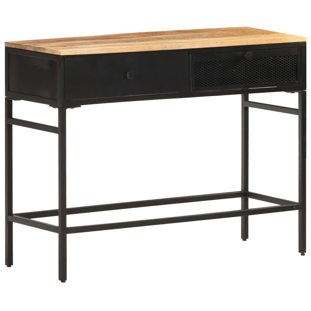 Sideboard 100x35x77 cm Solid Rough Mango Wood Price