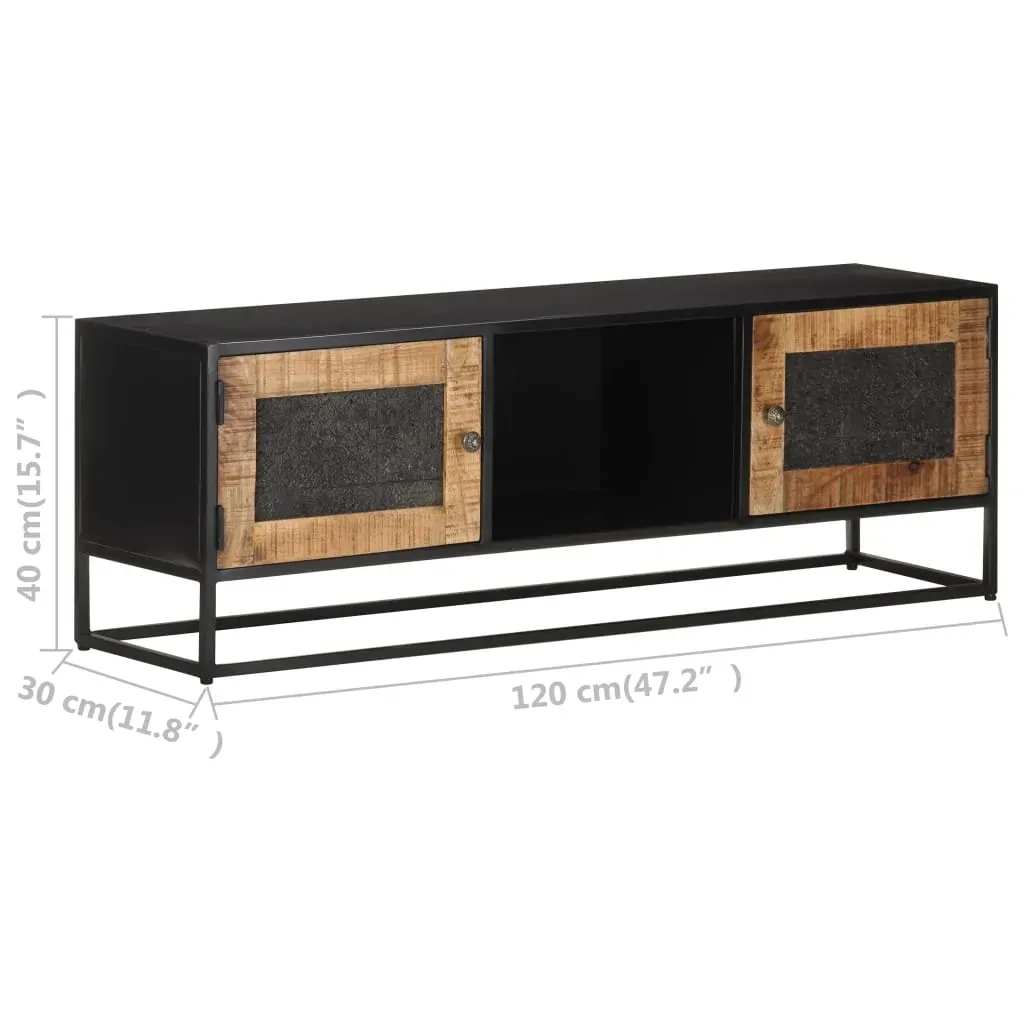 TV Cabinet 120x30x40 cm Rough Mango Wood Price