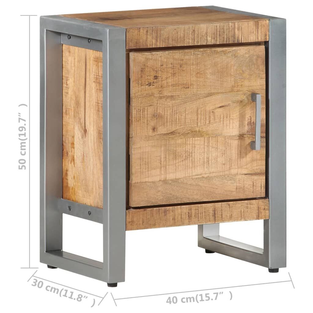 Bedside Cabinet 40x30x50 cm Rough Mango Wood Price