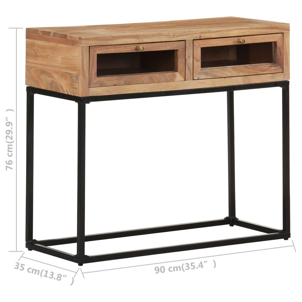 Console Table 90x35x76 cm Solid Acacia Wood Price