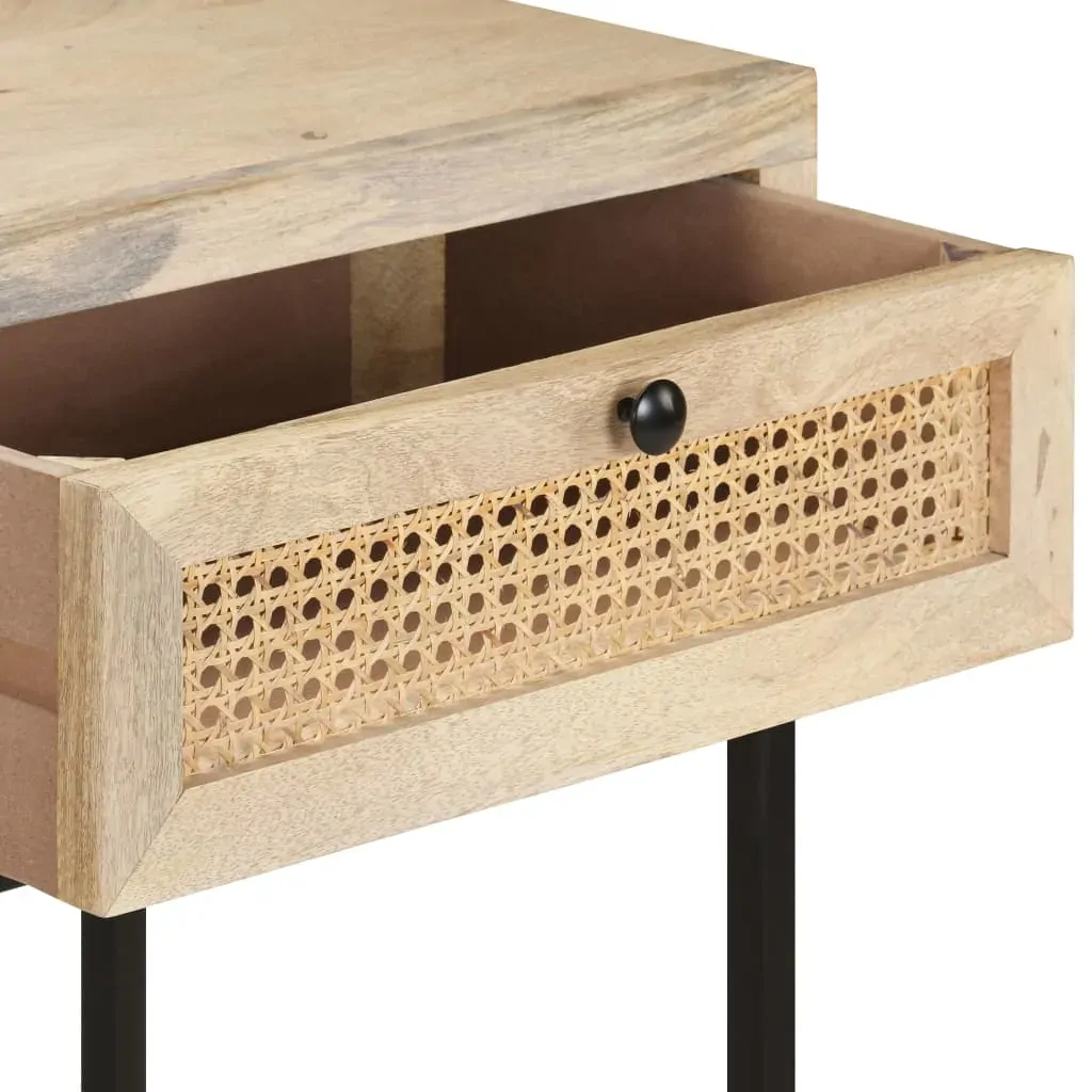 Console Table 100x35x76 cm Solid Mango Wood and Natural Cane Price