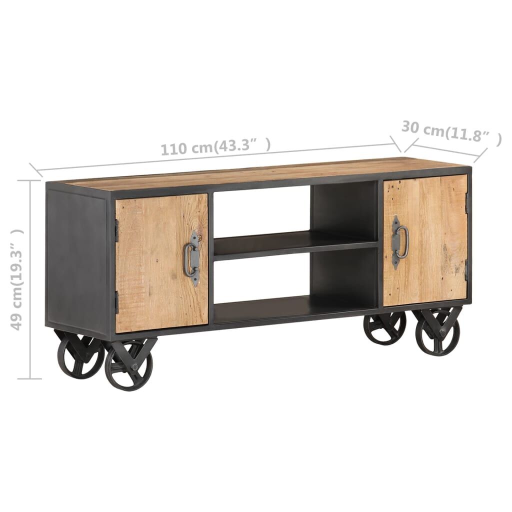 TV Cabinet 110x30x49 cm Solid Reclaimed Wood Price
