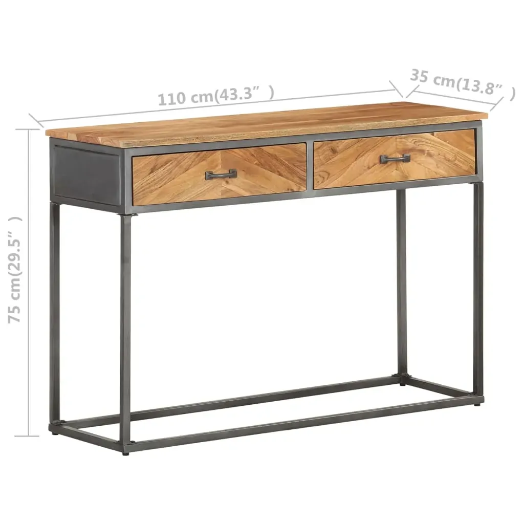Console Table 110x35x75 cm Solid Acacia Wood Price