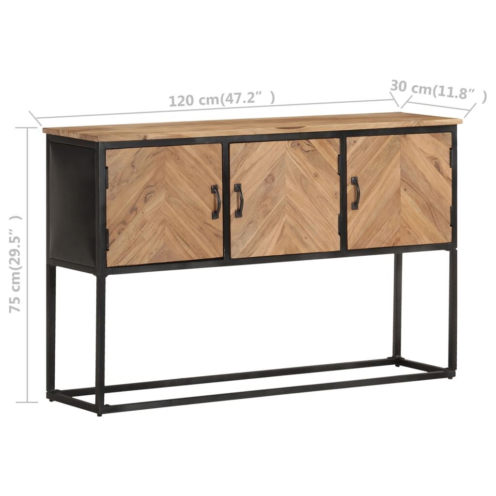 Sideboard 120x30x75 cm Solid Acacia Wood Price