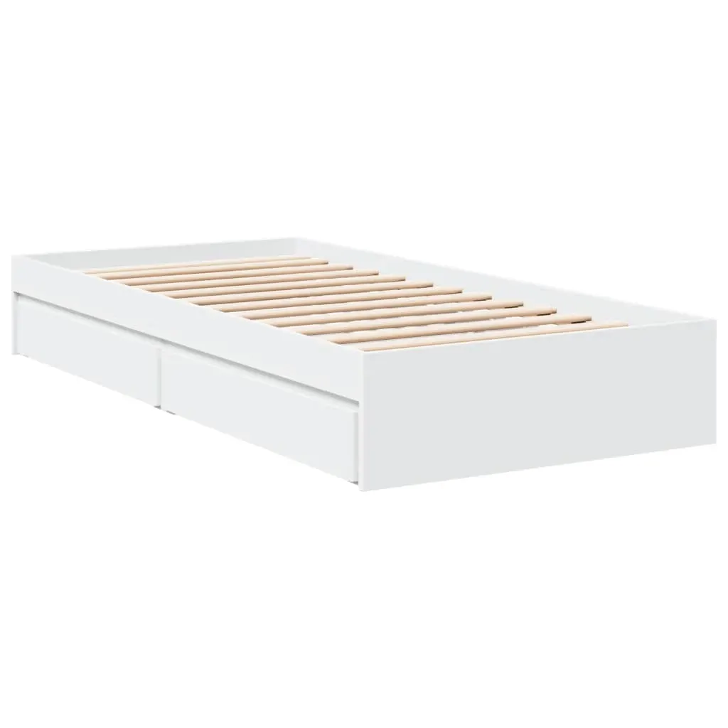Bed Frame with Drawers without Mattress White 90x190 cm Price