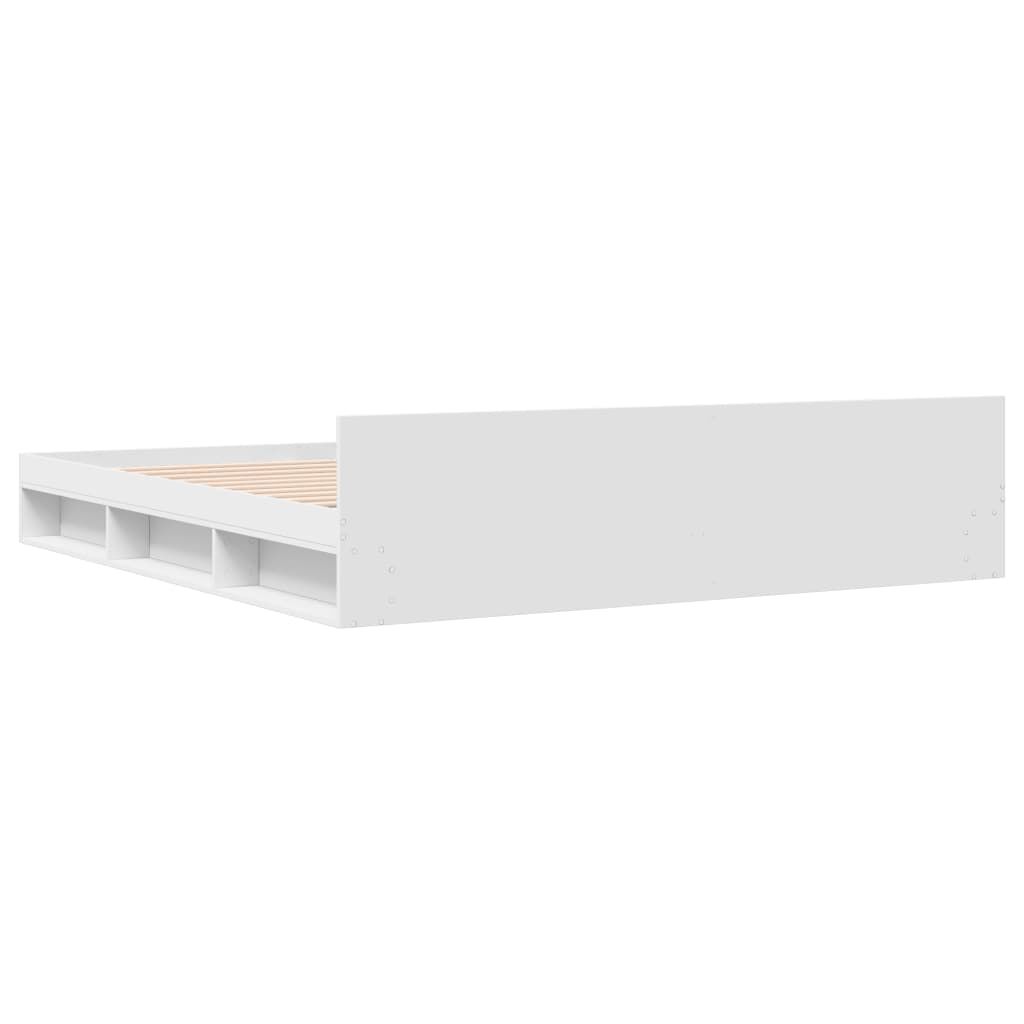 Bed Frame with Drawers without Mattress White 183x203 cm King Price