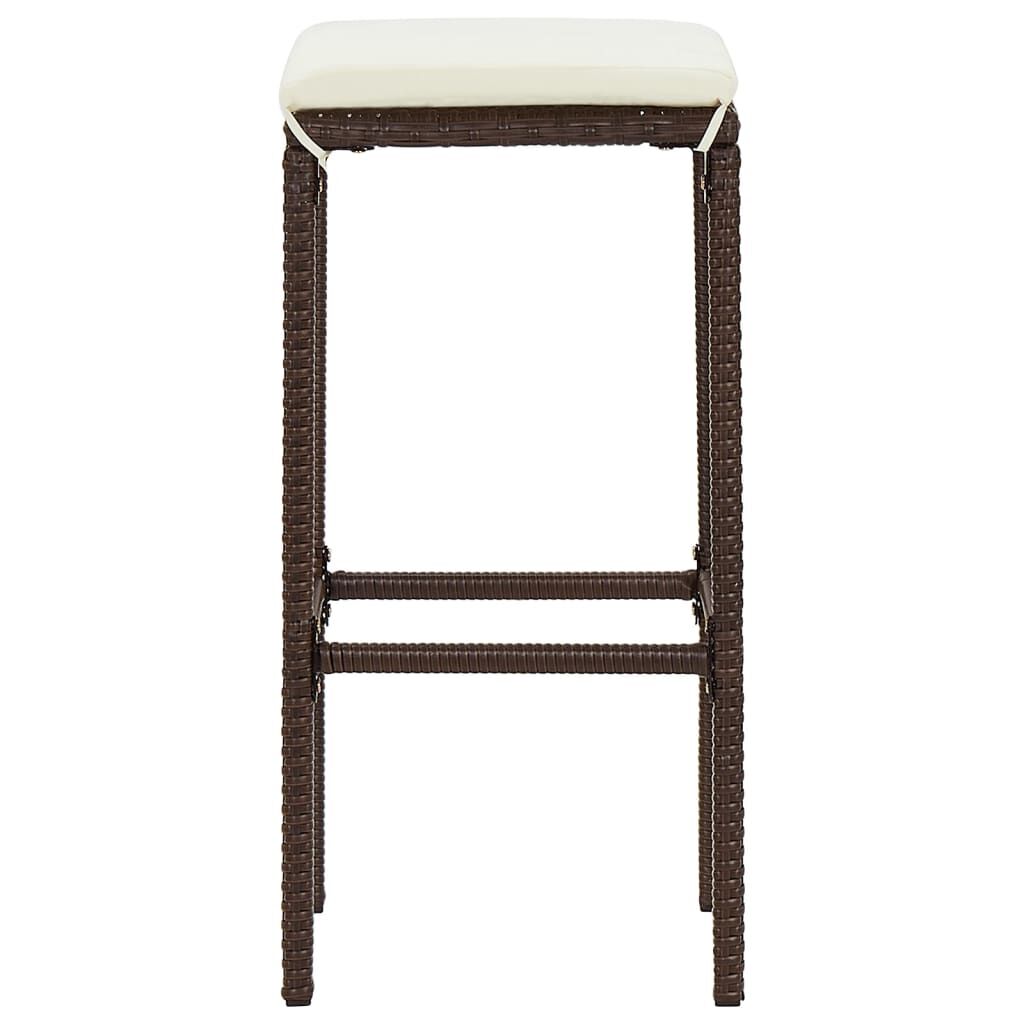 5 Piece Garden Bar Set Brown Solid Wood Acacia and Poly Rattan Price
