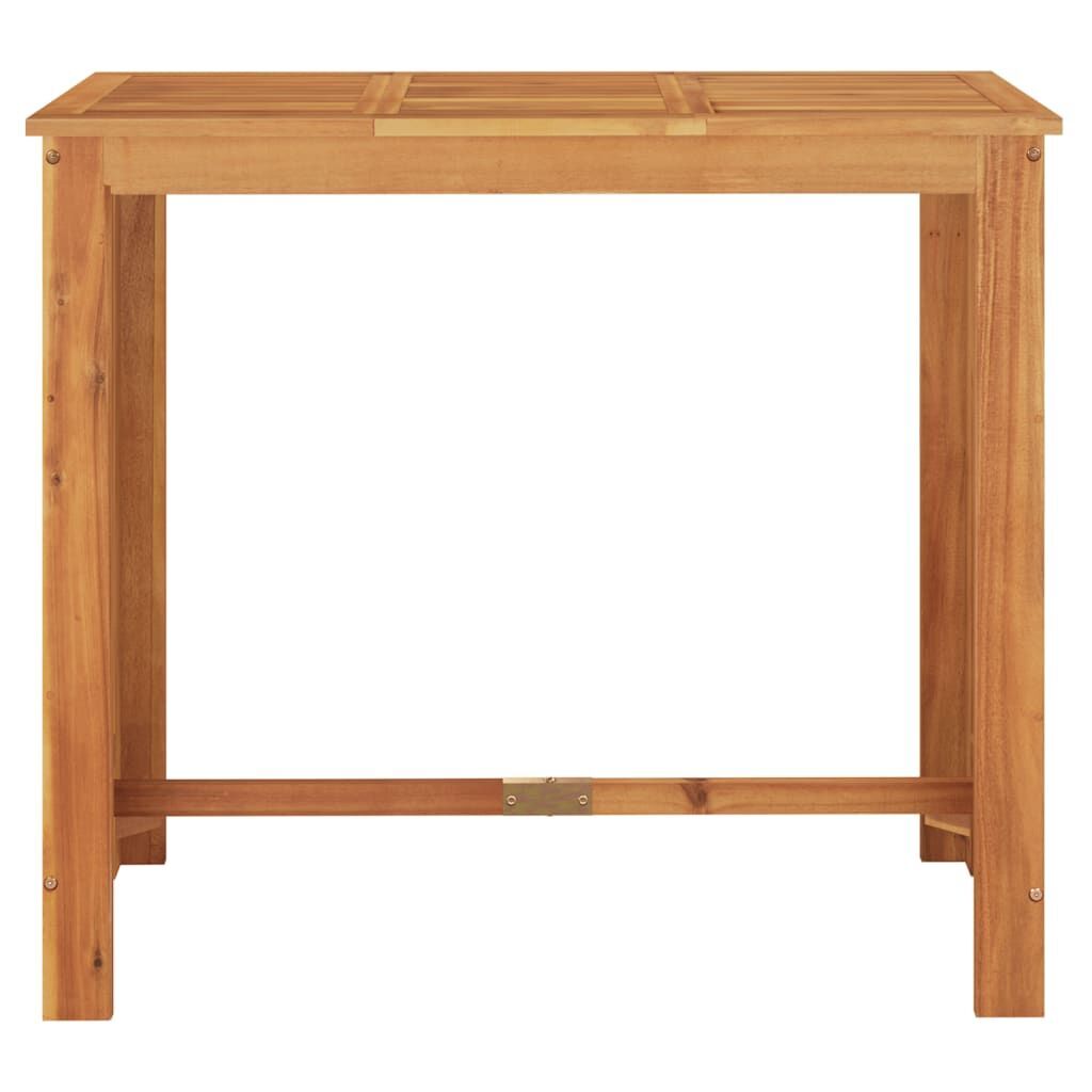 5 Piece Garden Bar Set Black Solid Wood Acacia and Poly Rattan Price