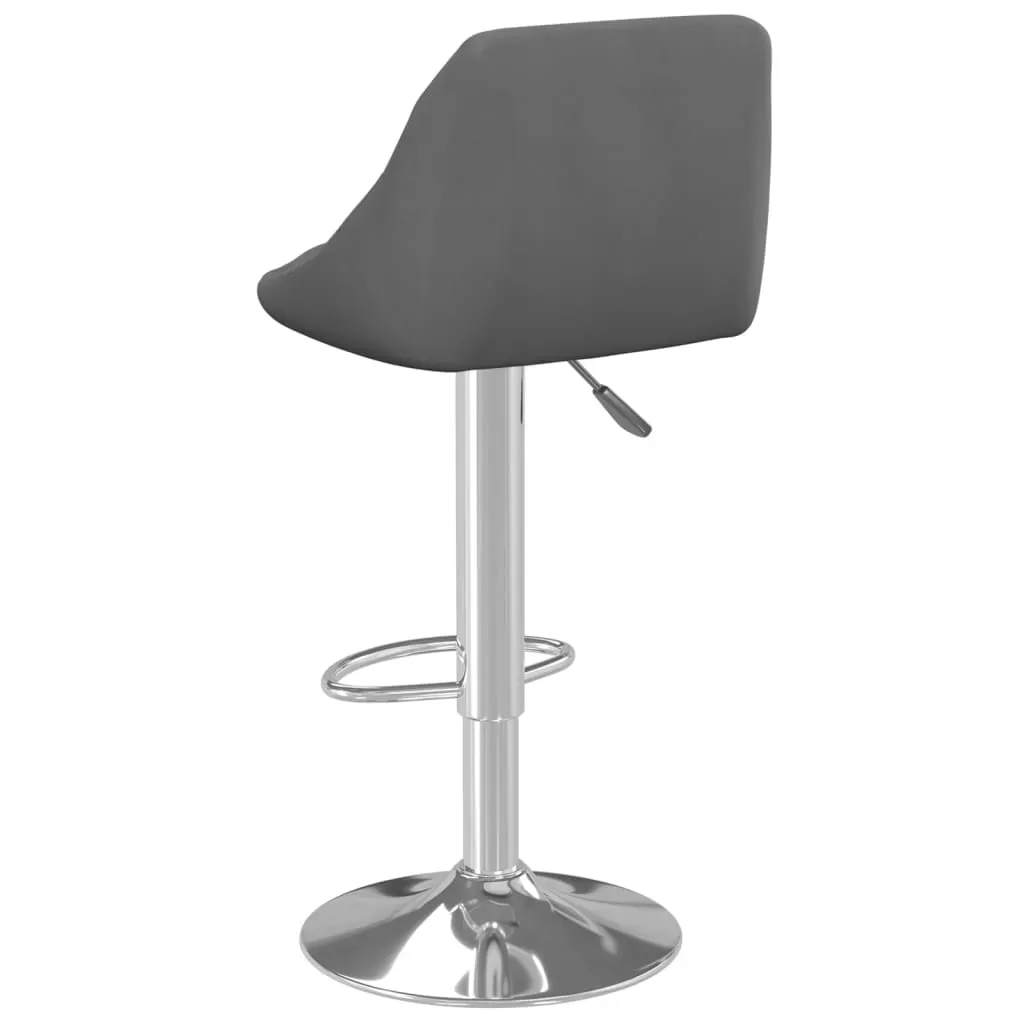 Bar Stool 2 Pcs Dark Grey Velvet Price