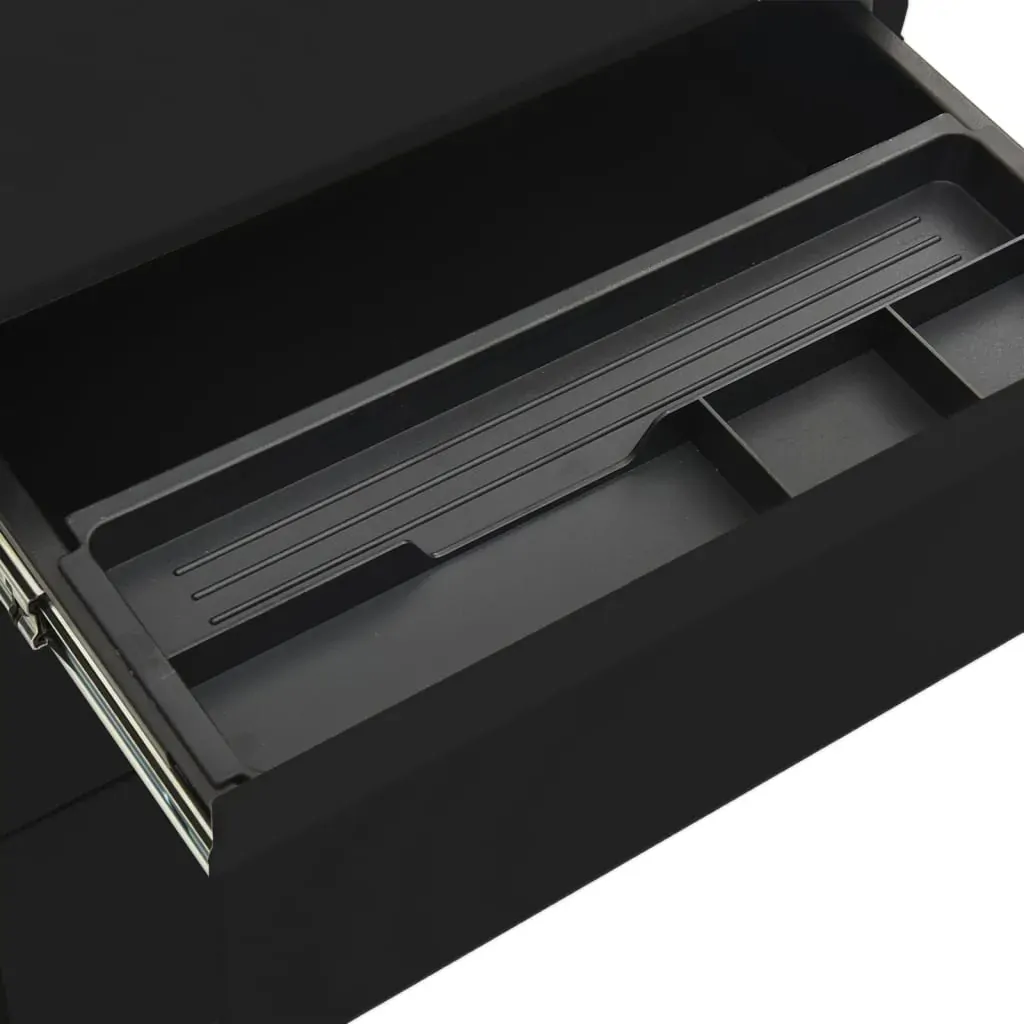 Mobile File Cabinet Black 39x45x60 cm Steel Price