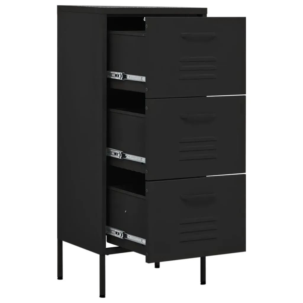 Storage Cabinet Black 42.5x35x101.5 cm Steel Price
