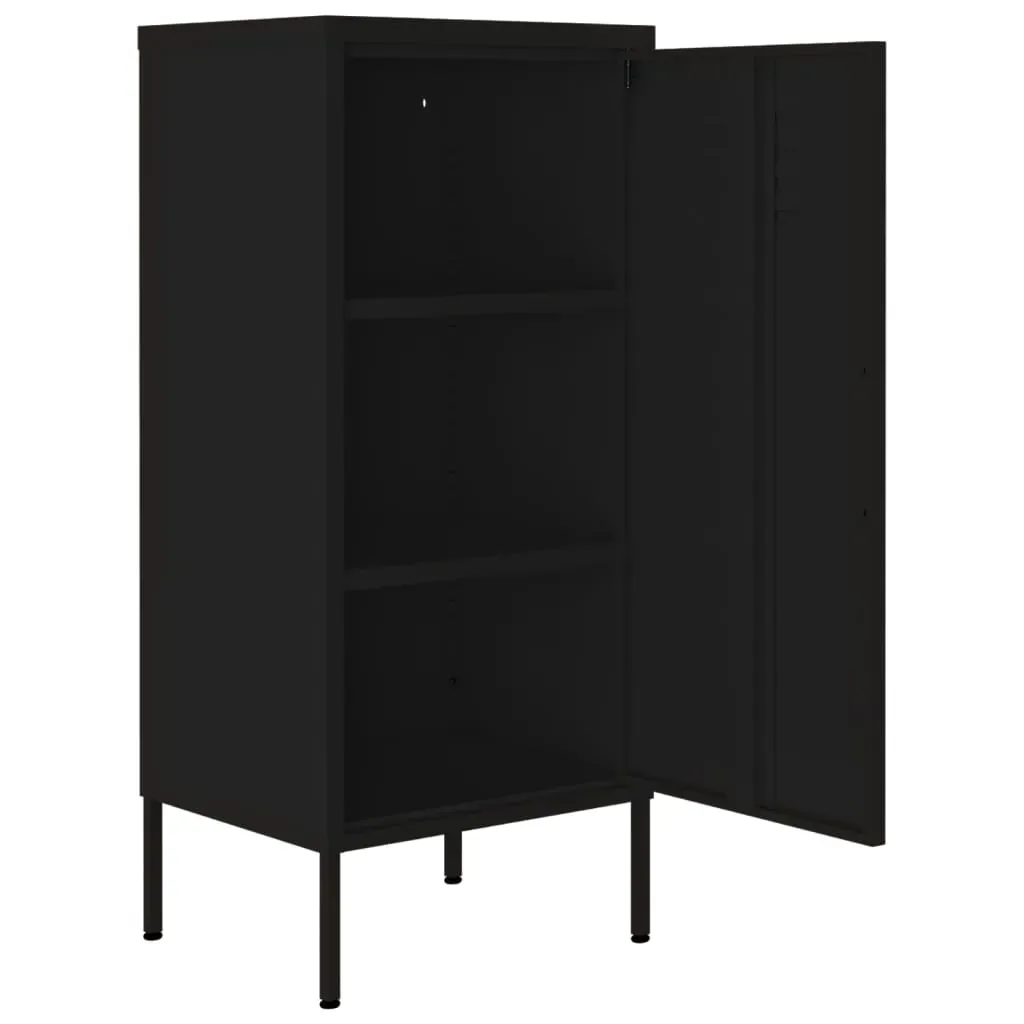 Storage Cabinet Black 42.5x35x101.5 cm Steel Price