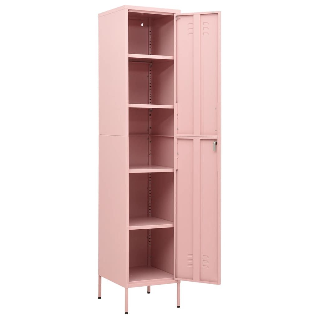 Locker Cabinet Pink 35x46x180 cm Steel Price