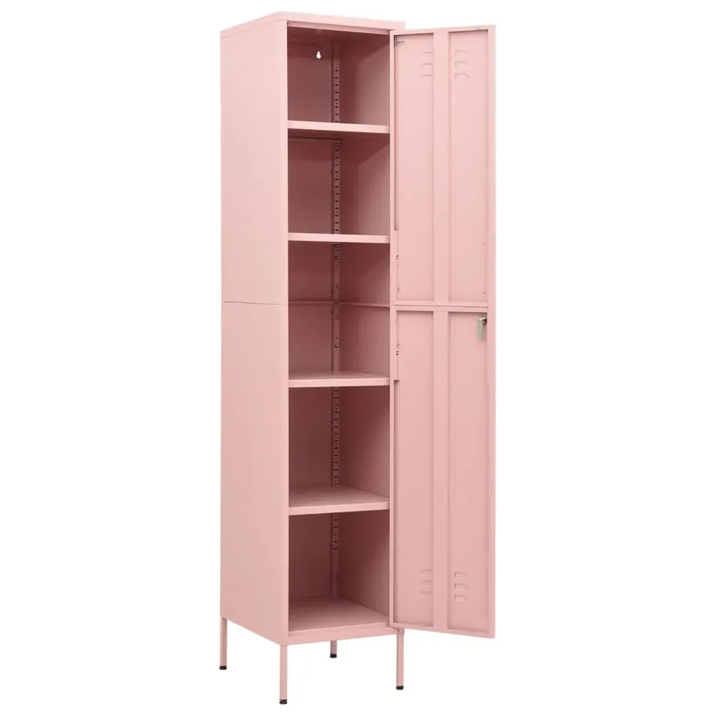 Locker Cabinet Pink 35x46x180 cm Steel Price
