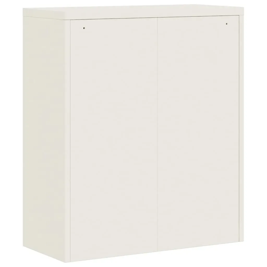 File Cabinet White 90x40x105 cm Steel Price
