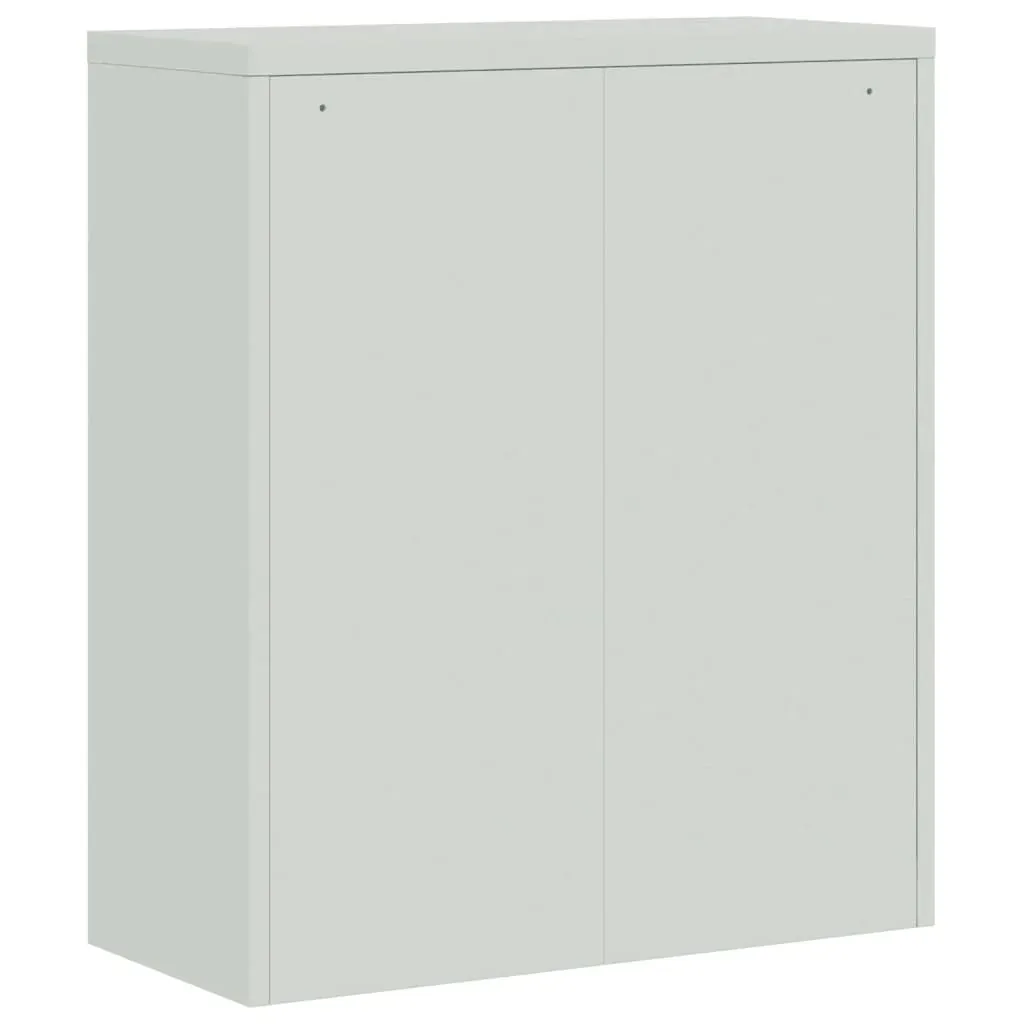 File Cabinet Light Grey 90x40x105 cm Steel Price