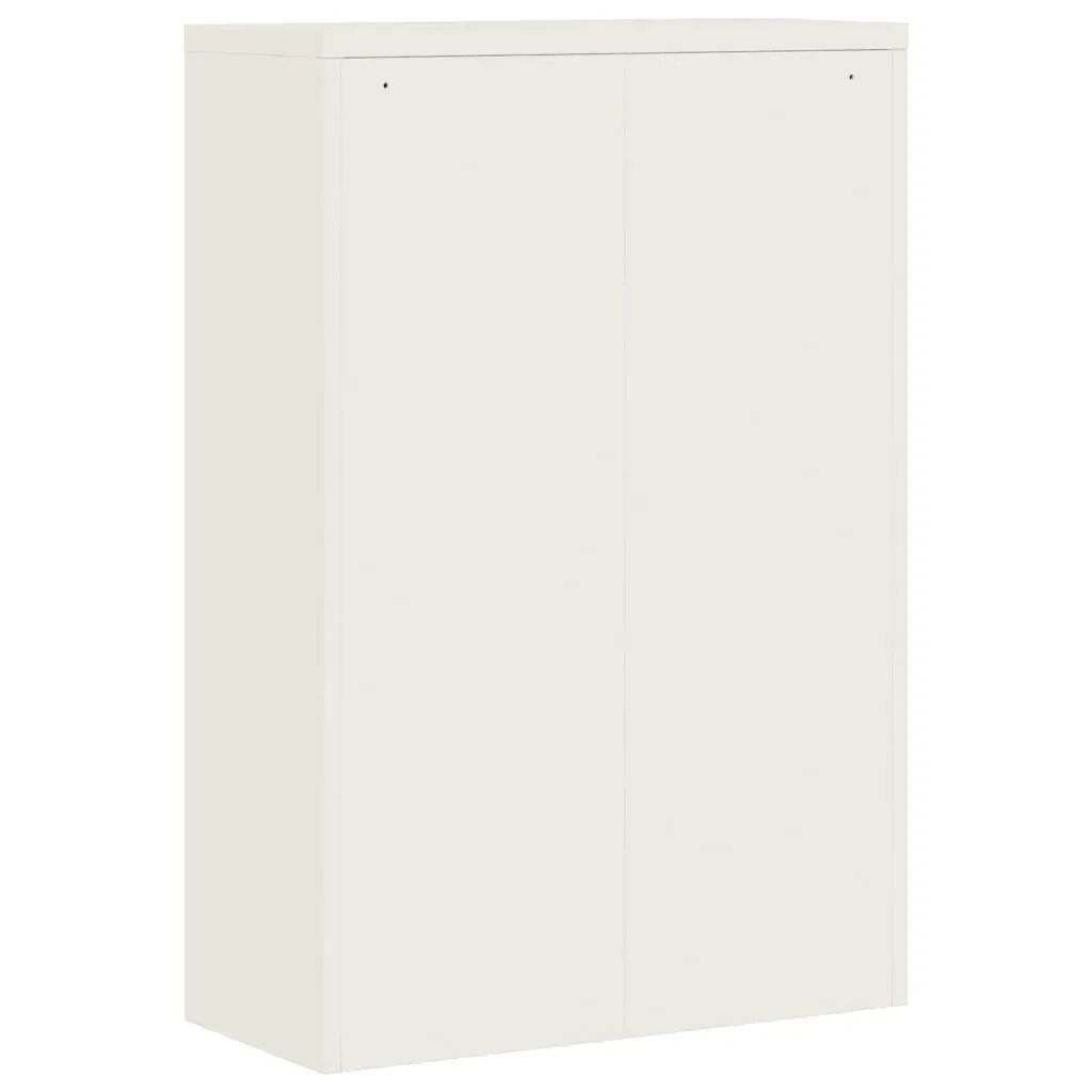 File Cabinet White 90x40x140 cm Steel Price