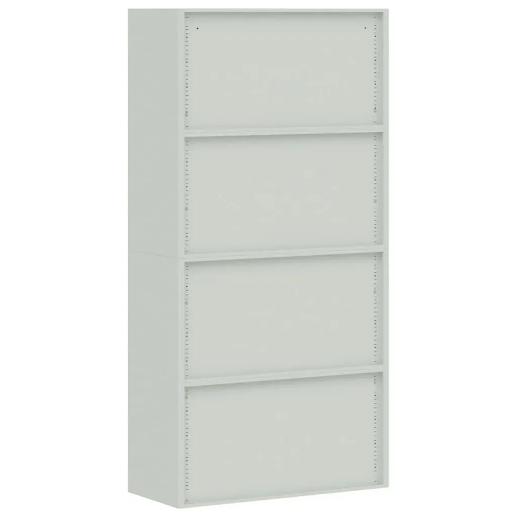 File Cabinet Light Grey 90x40x180 cm Steel Price