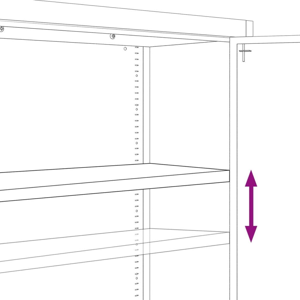 File Cabinet Anthracite 90x40x180 cm Steel Price