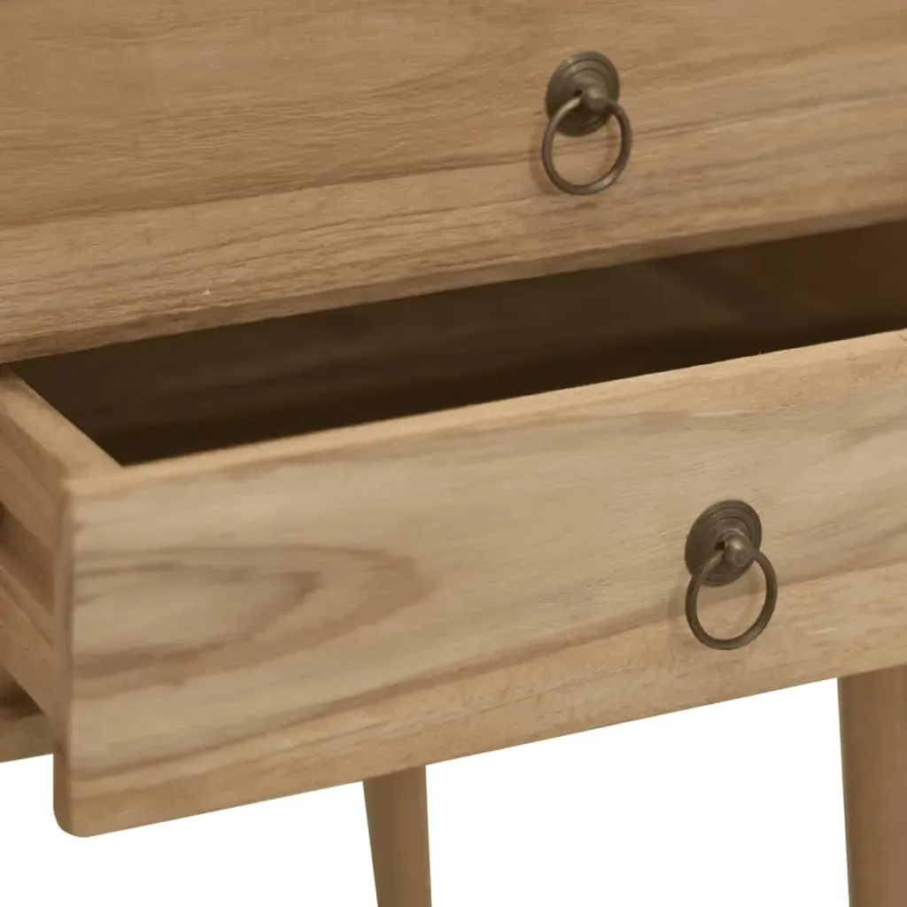 Desk with 2 Drawers 110x52x75 cm Solid Wood Teak Price