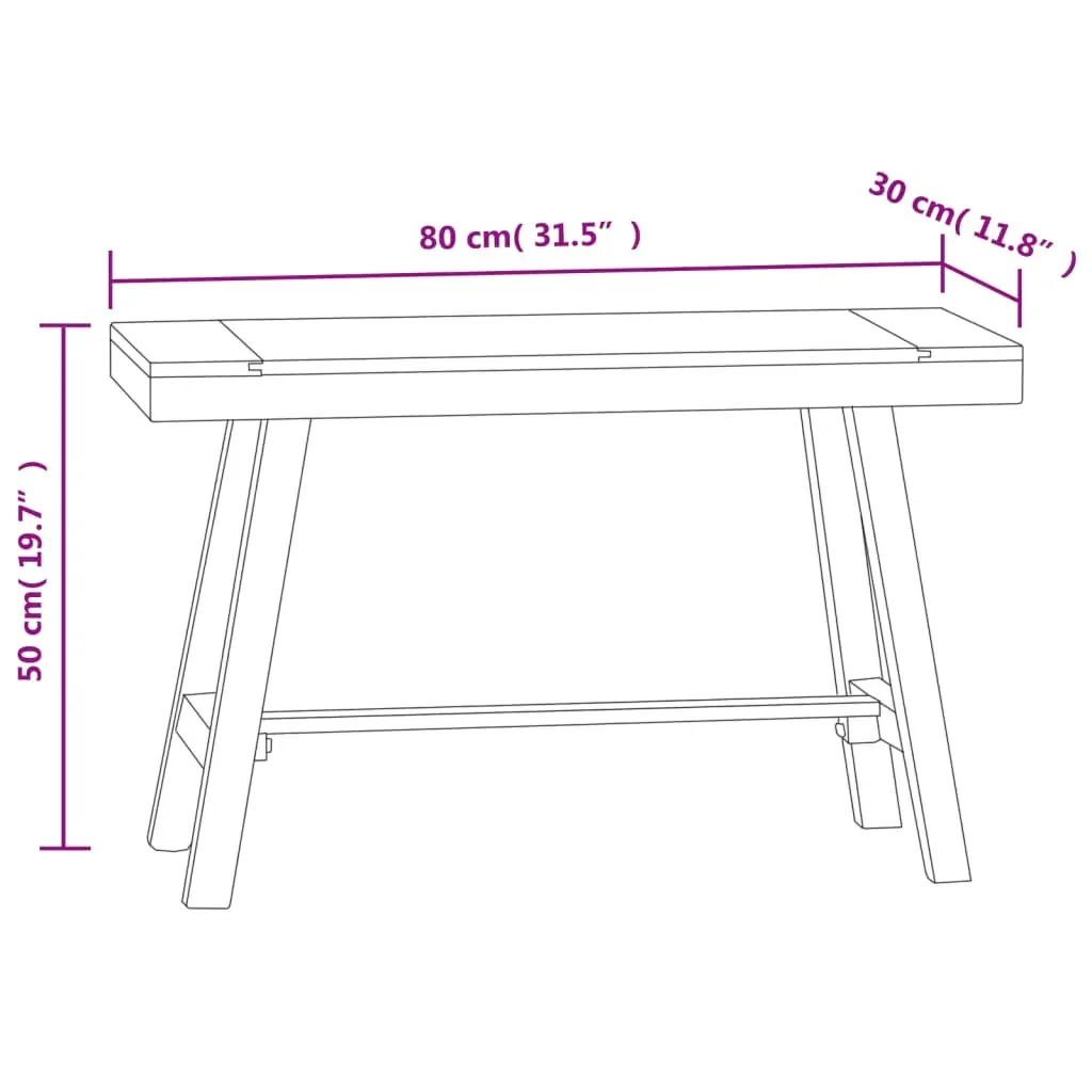 Bench 80 cm Solid Wood Teak Price