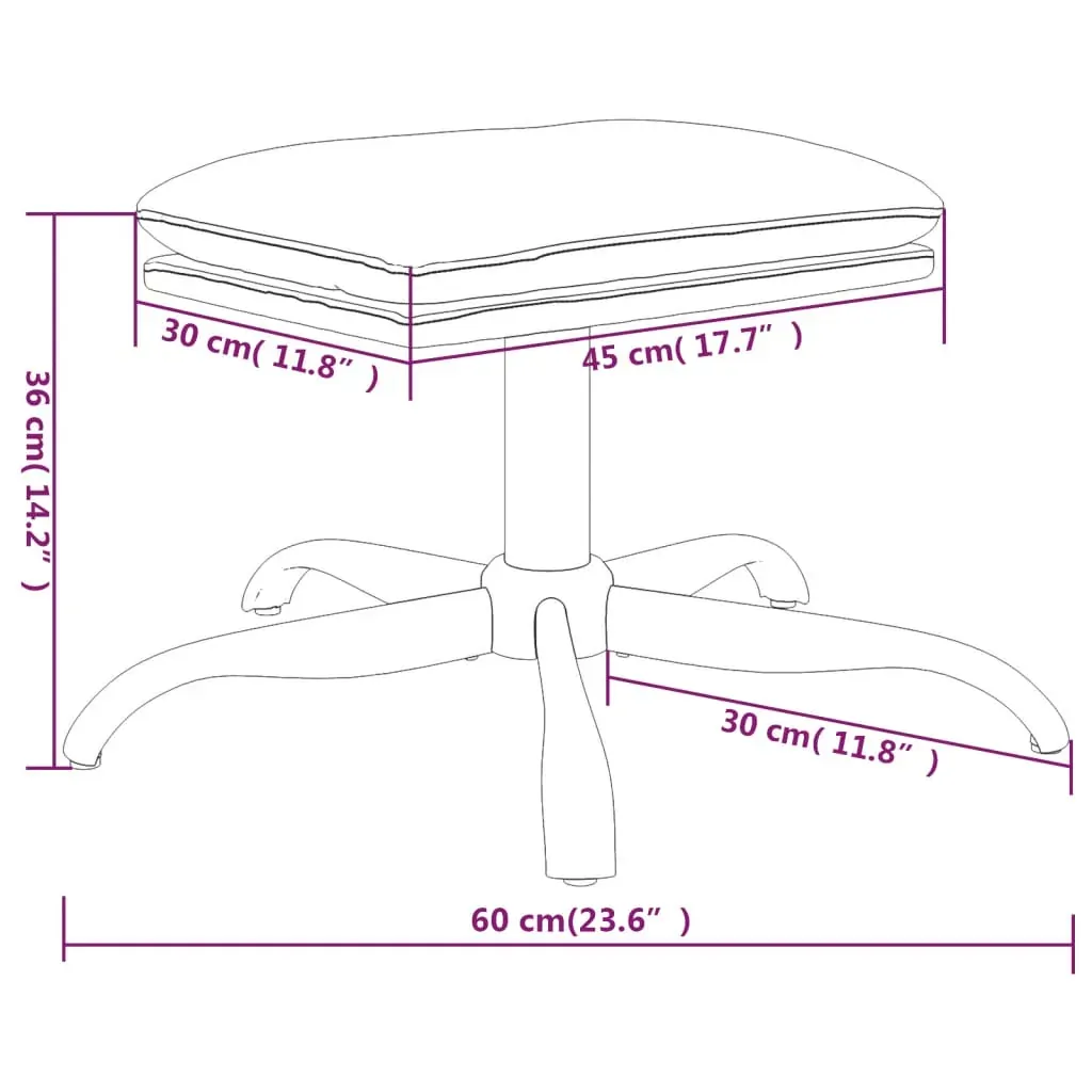 Footstool Light Grey 60x60x36 cm Velvet Price