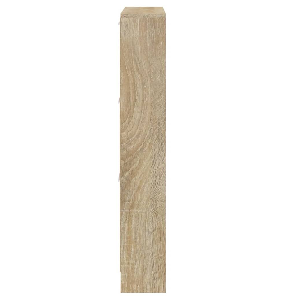 Shoe Cabinet Oak 59x17x108 cm Engineered Wood Price