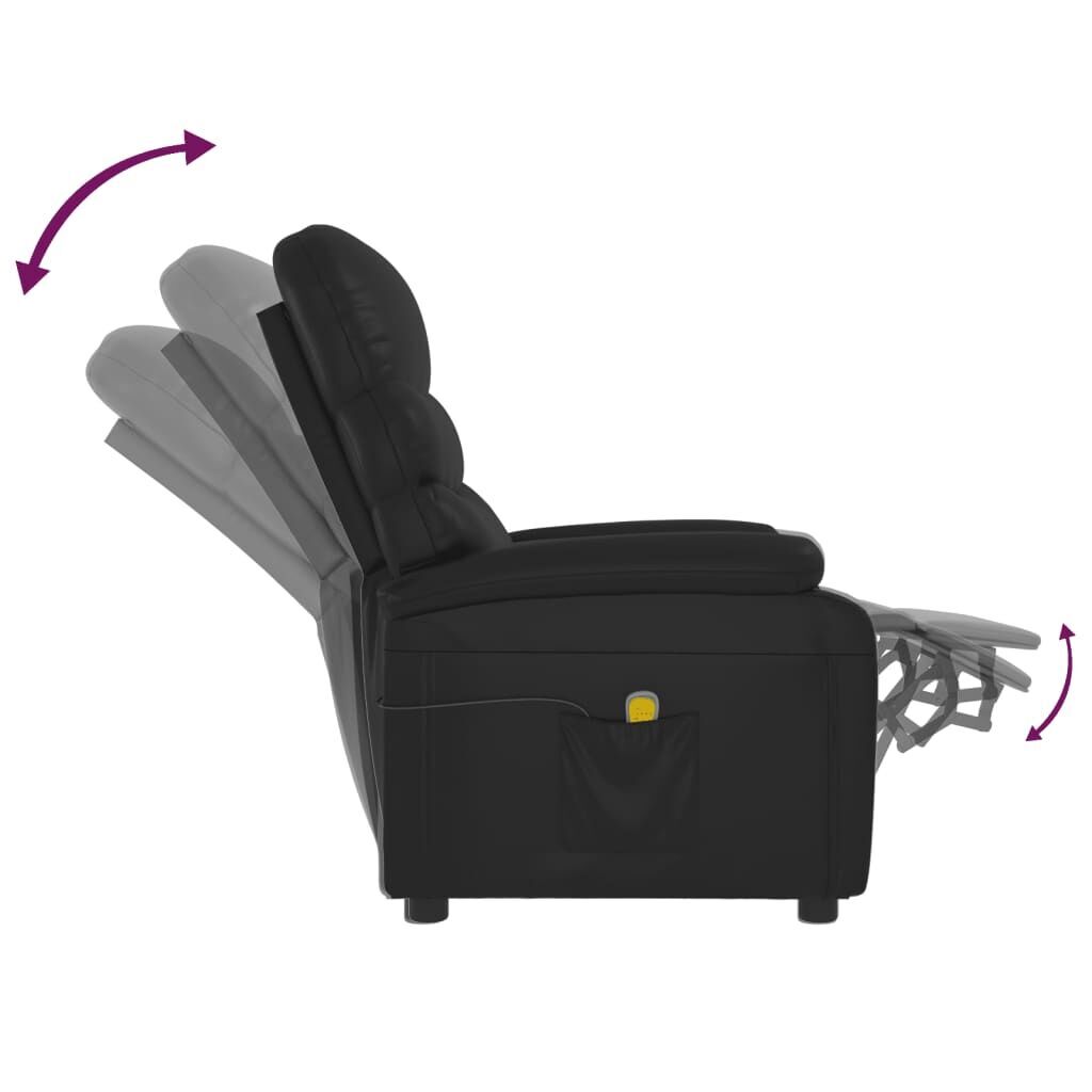 Massage Chair Black Faux Leather Price