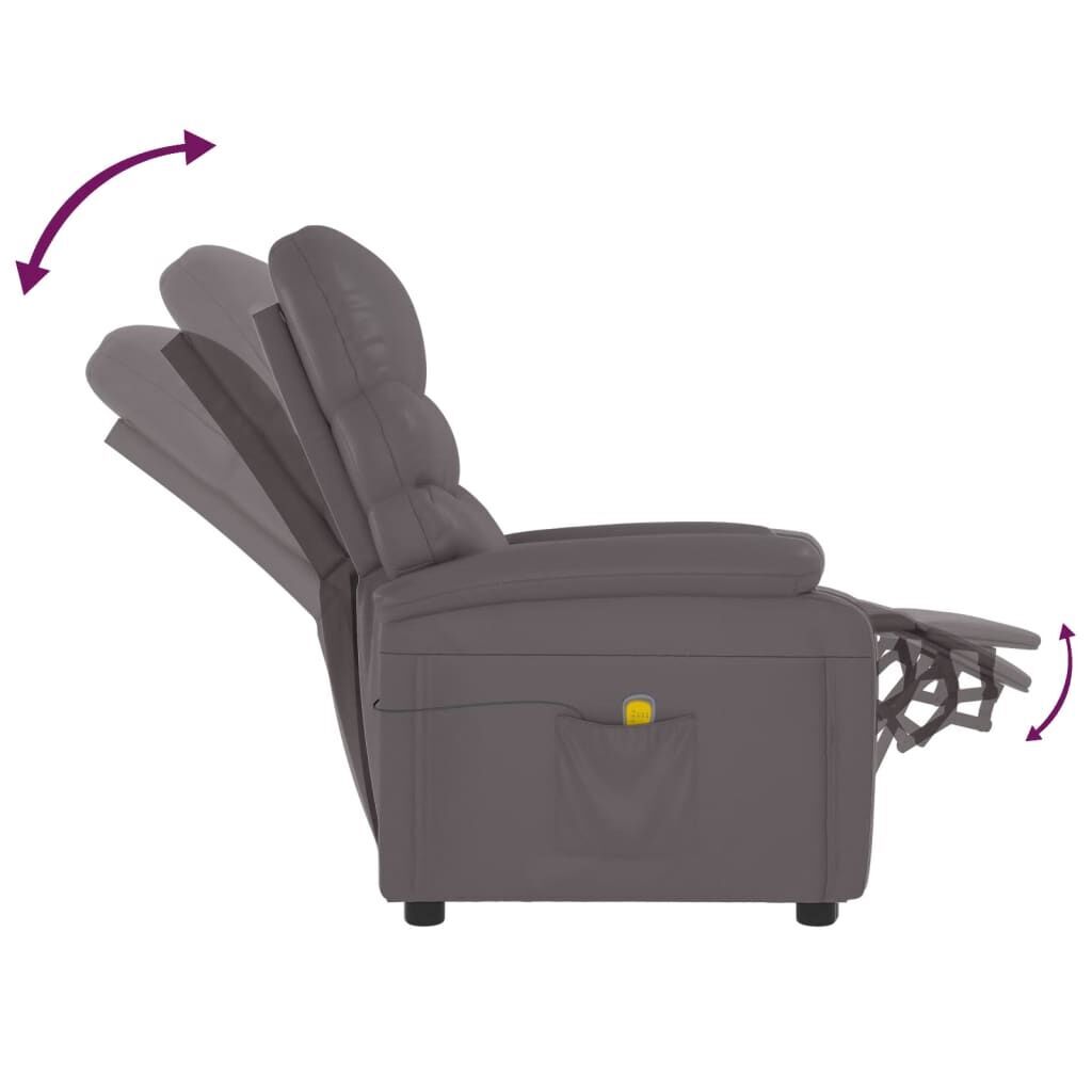 Massage Chair Grey Faux Leather Price