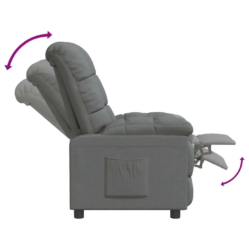 Recliner Chair Dark Grey Fabric Price