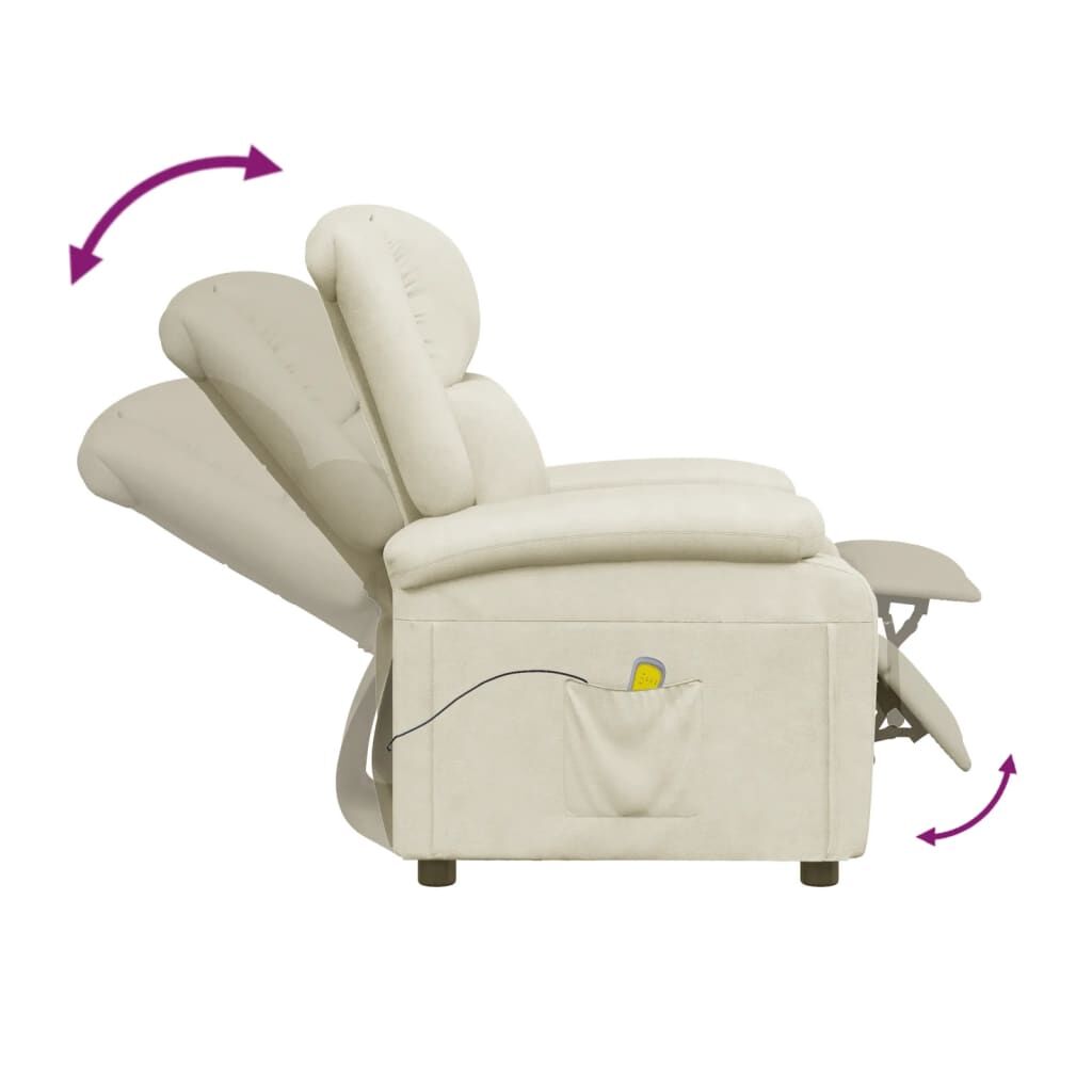 Massage Chair Cream Faux Leather Price